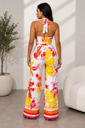 Floral Print Strapless Jumpsuit